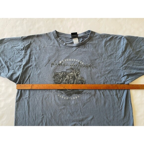 Y2k Harley Davidson Blue‎ Biker Mountain Creek Dalton Georgia Size 2XL - Picture 2 of 10